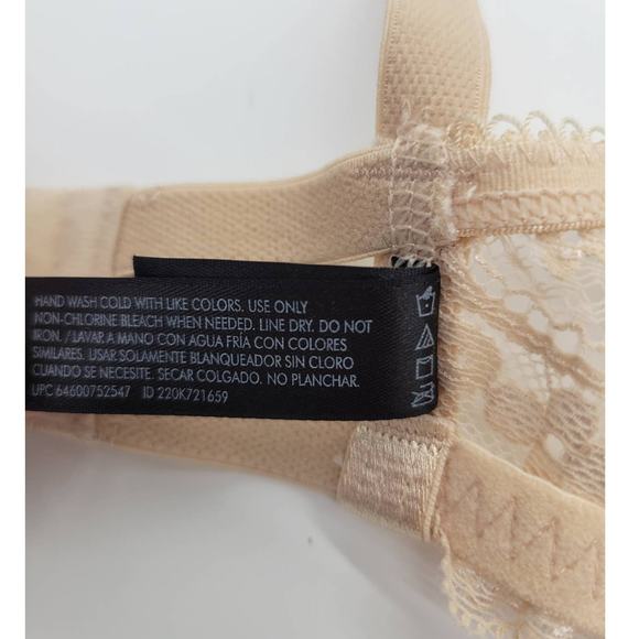 Smart & Sexy Peek-a-Boo Beige Lightly Lined Underwire Bra Size 34D - Picture 7 of 7